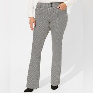 Torrid Houndstooth Stretch Bootcut Pants - Black/White
